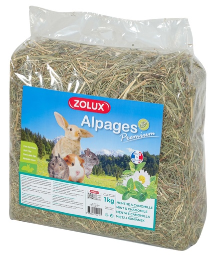 [ZL212114] Zolux Premium Alpine Hay With Mint & Chamomile 1kg