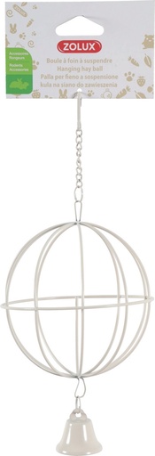 [ZL206868] Zolux Hay Ball Diameter 10 cm Hang. Beige. For Rodent. - ZO-206868