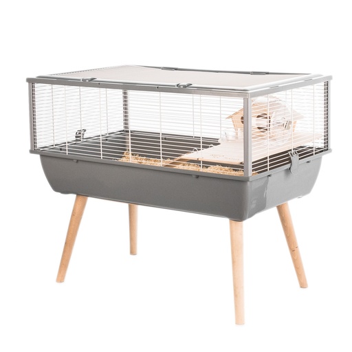 [ZL205623GRI] Zolux Neo Nigha Small Rodent Cage L 77.5 x D 47.5 x H 64.5 cm Grey