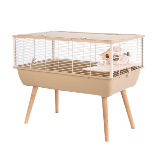 [ZL205623BEI] Zolux Neo Nigha Small Rodent Cage - L, 77.5 x D 47.5 x H 64.5cm, Beige