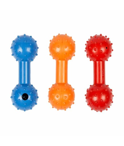 [LR400028] Duvo+ Rubber Dumbell Mix Mixed Colors - 11cm (1 Pc)