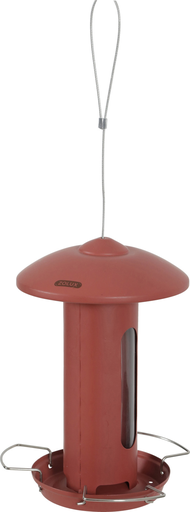 [ZL170632] Zolux Solo Bird Feeder Red Terra Metal 180x90x420mm