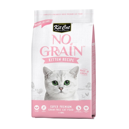 [3368] Kit Cat No Grain Super Premium Cat Food Kitten Recipe 1kg