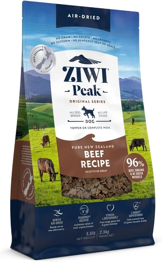 [16593163-2.5KG] ZiwiPeak Dog Dry Food Beef 2.5kg