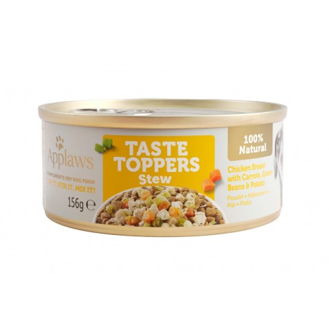 [TT3510RE-A-156G] Applaws Topper in Stew Chicken with Veg Dog Tin 156gm