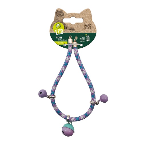 [6953182738770] M-PETS Pixie Cat Eco Collar Purple & Teal