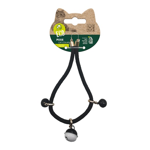 [6953182738756] M-PETS Pixie Cat Eco Collar Black