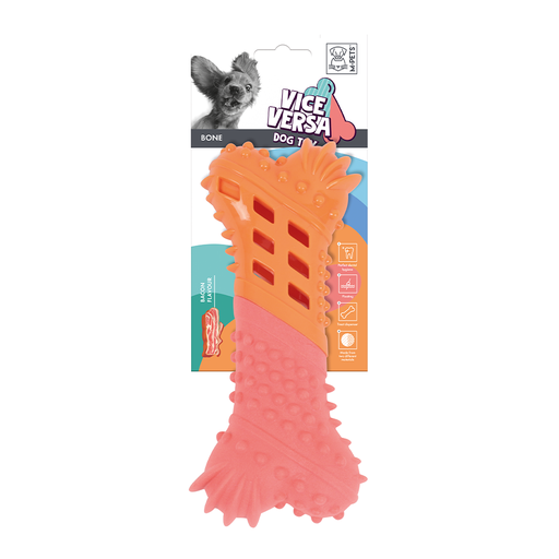 [6953182743859] M-PETS Vice Versa Bone Bacon Flavor Dog Toy Large