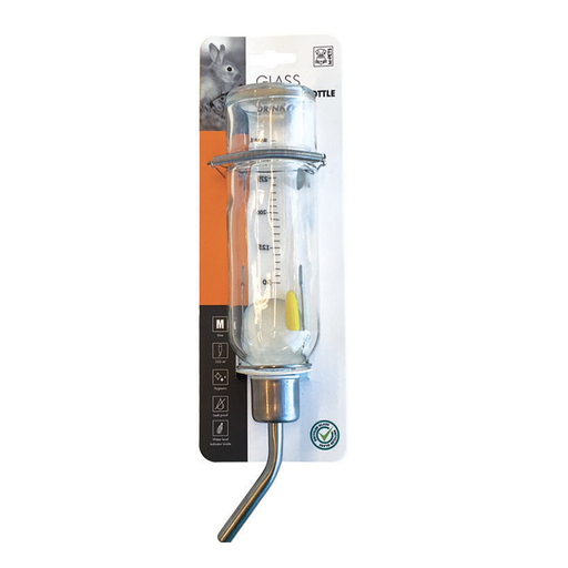 [5415341002159] M-PETS Small Animal Glass Drinking Bottle 355ml Medium