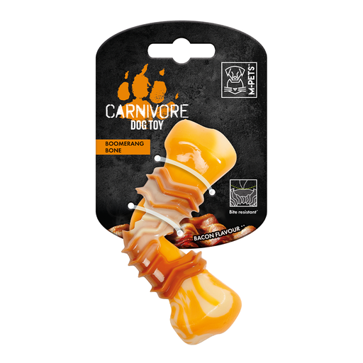 [6953182725763] M-PETS Carnivore Boomerang Bone Dog Toy Small