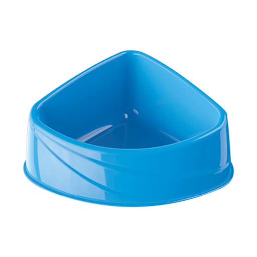 [8016040100060] Georplast Corner Plastic Pet Bowl Small Assorted Colors