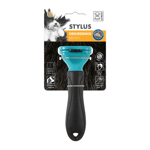 [6953182738473] M-PETS Stylus Deshedding Brush Small