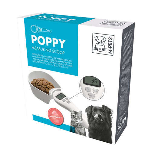 [6953182733720] M-PETS Poppy Measuring Scoop Digital Pet Food Weighing max.800gm