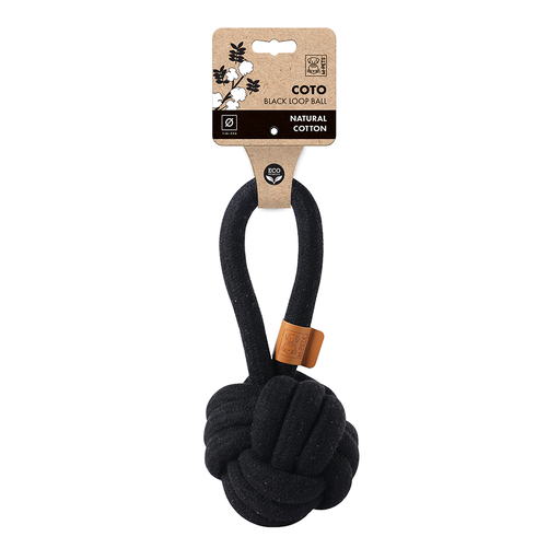 [6953182744573] M-PETS Coto Black Loop Ball Eco Friendly Dog Toy Large
