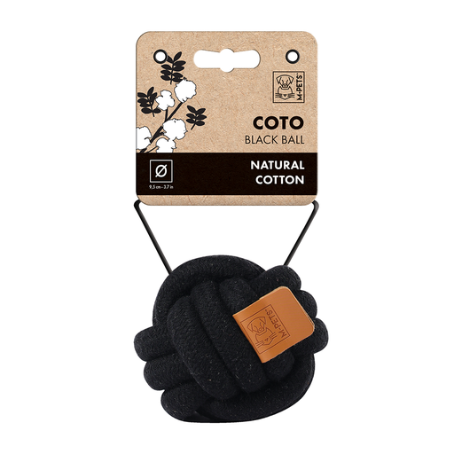 [6953182744627] M-PETS Coto Black Ball Eco Friendly Dog Toy Medium