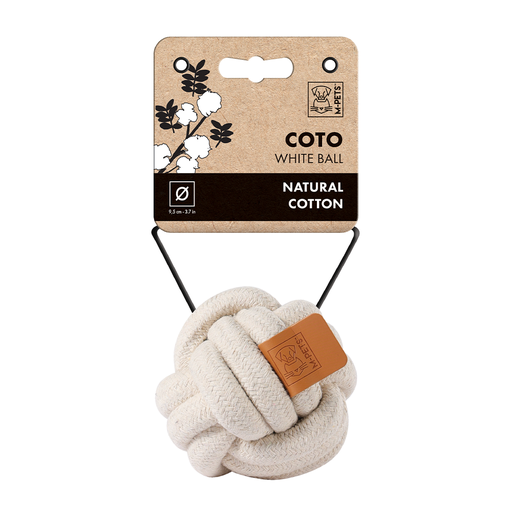 [6953182744597] M-PETS Coto White Ball Eco Friendly Dog Toy Medium