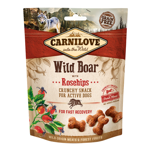 [8595602527298] Carnilove Wild Boar with Rosehips Crunchy Snack for Dogs 200gm