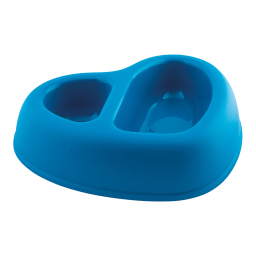 [8016040100732] Georplast That's Amore Double Plastic Pet Bowl Assorted Colors