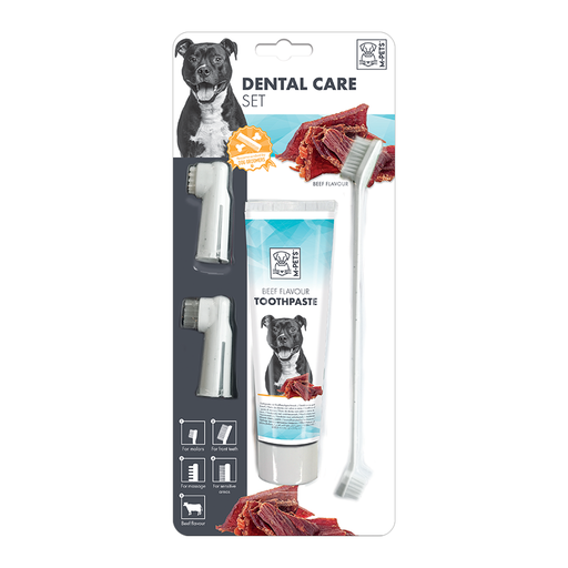 [6953182736288] M-PETS Dental Care Set Beef flavor Toothpaste Kit