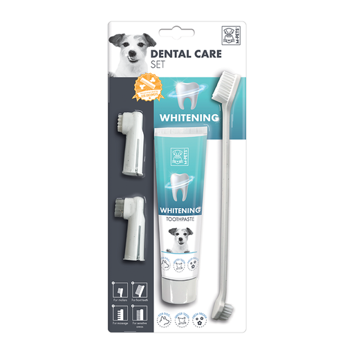 [6953182739609] M-PETS Dental Care Set Whitening Toothpaste Kit
