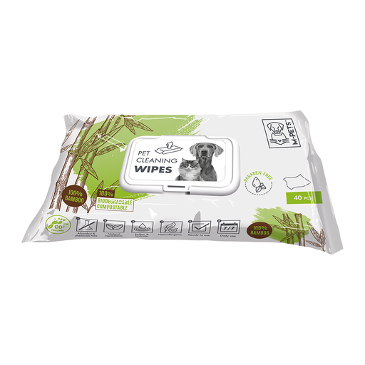 [6953182736820] M-PETS Pet Cleaning Wipes Bamboo 40pcs