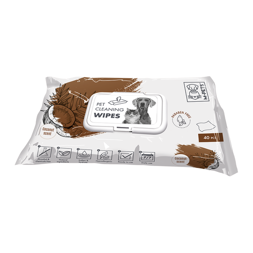 [6953182736806] M-PETS Pet Cleaning Wipes Coconut 40pcs