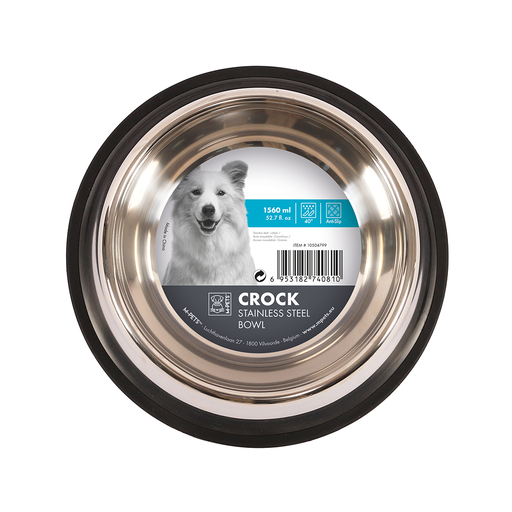 [6953182740810] M-PETS Crock Stainless Steel Bowl XL