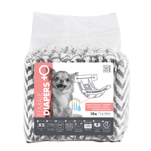 [6953182735540] M-PETS Female Dog Diapers XS 10 Pack
