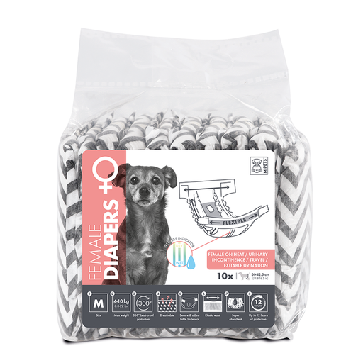 [6953182735564] M-PETS Female Dog Diapers Medium 10 Pack
