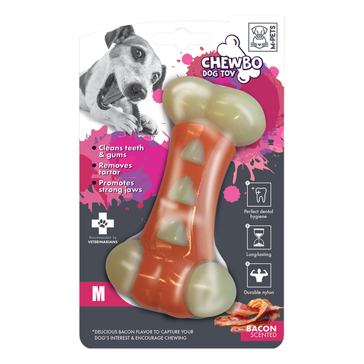 [6953182729600] M-PETS Chewbo Tribone Dog Toy Medium