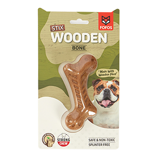 [6934346703001] FOFOS Woodplay Bone Dog Toy