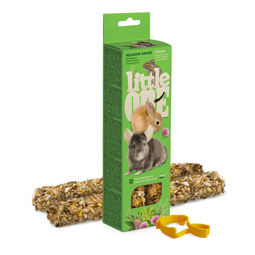 [4602533784455] Little One Sticks for Guinea Pigs Rabbits Degus and Chinchillas with Meadow Grass 2x55gm