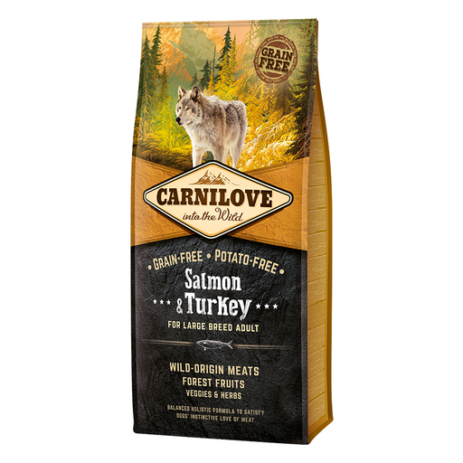 [8595602508945] Carnilove Salmon & Turkey for Large Breed Adult Dogs 12kg