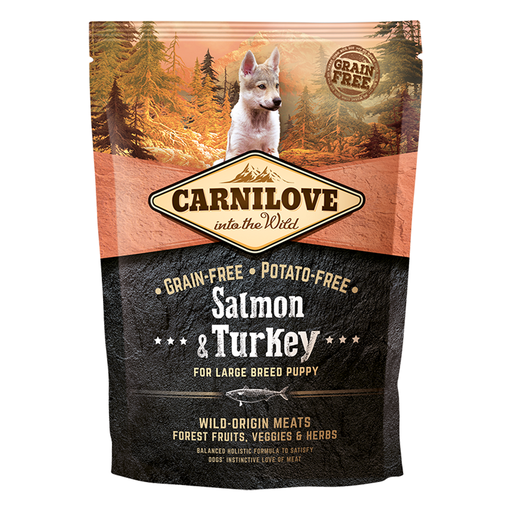 [8595602508853] Carnilove Salmon & Turkey for Large Breed Puppies 1.5kg