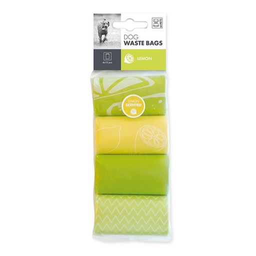 [5415341002852] M-PETS Dog Waste Bags Lemon Scented 60 bags 4x15
