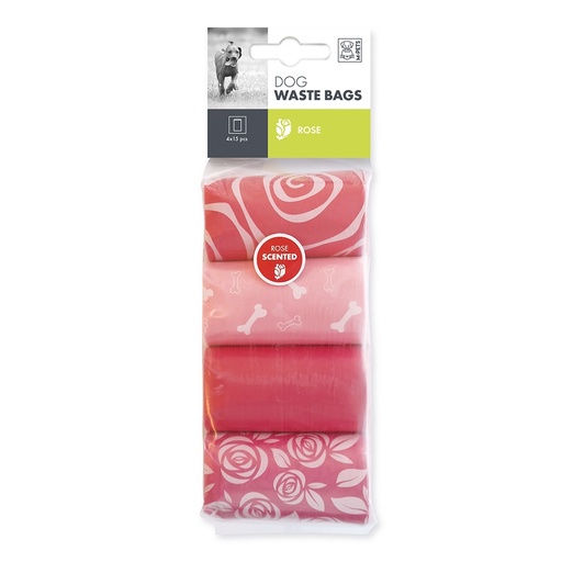 [5415341002876] M-PETS Dog Waste Bags Rose Scented 60 bags 4x15
