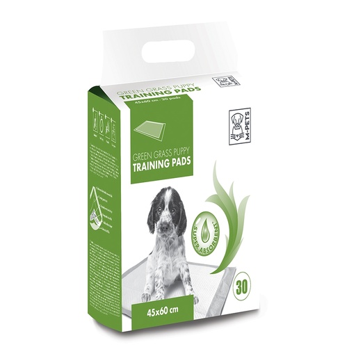 [6953182717829] M-PETS Green Grass Training Pads 45x60cm 30 Pack