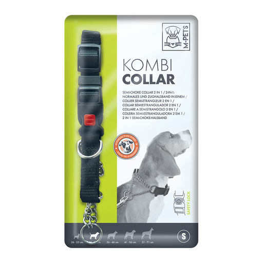 [6953182719298] M-PETS Kombi Semi Choke Collar 2in1 Small