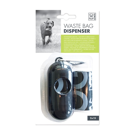 [5415341002814] M-PETS Waste Bag Dispenser Black & 30bags 2x15
