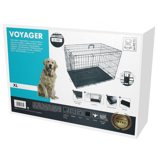 [6953182728849] M-PETS Voyager Wire Crate XL 106.5x71x76cm
