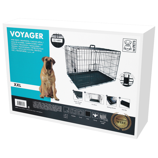 [6953182728856] M-PETS Voyager Wire Crate XXL 122x76x84cm