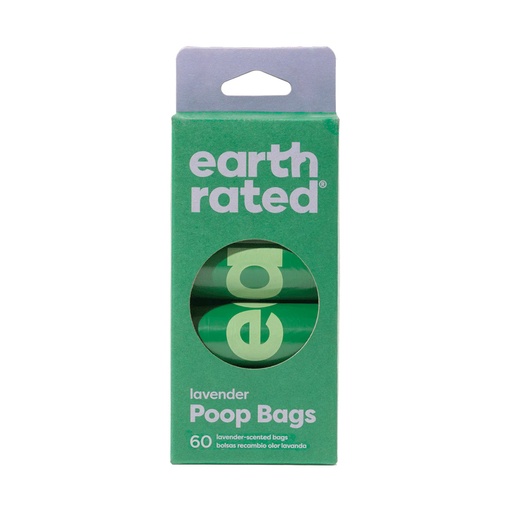[BG0019] Earth Rated Dog Poop Bags Refill Rolls Lavender 60 Bags on 4Rolls