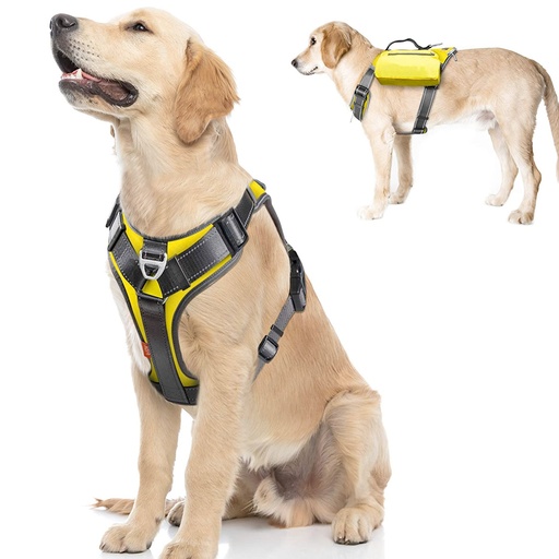 [1194] Fida Dog Harness Yellow Large