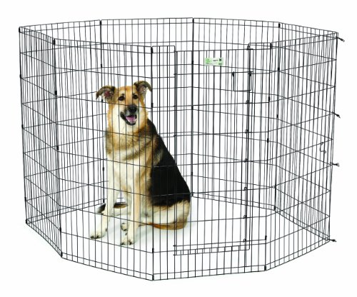 [1617] MidWest Black Exercise Pen with Full MAX Lock Door 48inch