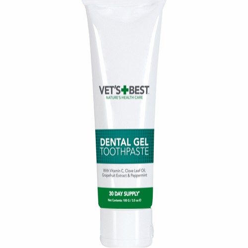 [1717] Vet's Best Dental Gel 100g with Silicone Finger Brush