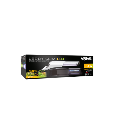 [AQ124459] Aquael Leddy Slim Duo Sunny & Plant Black 10W