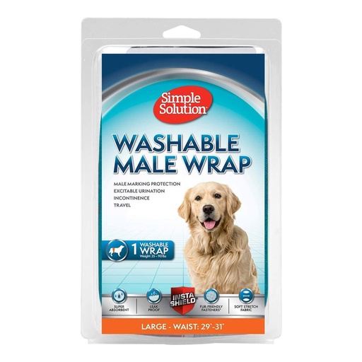 [11242] Simple Solution Washable Male Dog Wraps Large