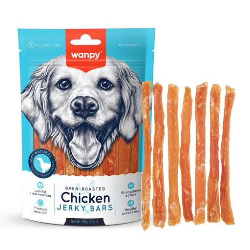 [CA-04H] Wanpy Chicken Jerky Bars 100gm