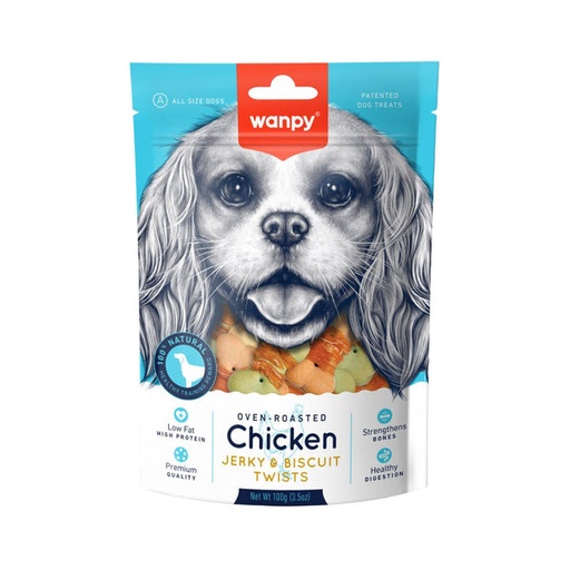 [CD-04H] Wanpy Chicken Jerky Dumbbells 100gm