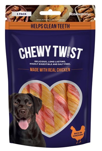 [90148-115G] Rosewood Chewy Twist Dog Treats 115gm
